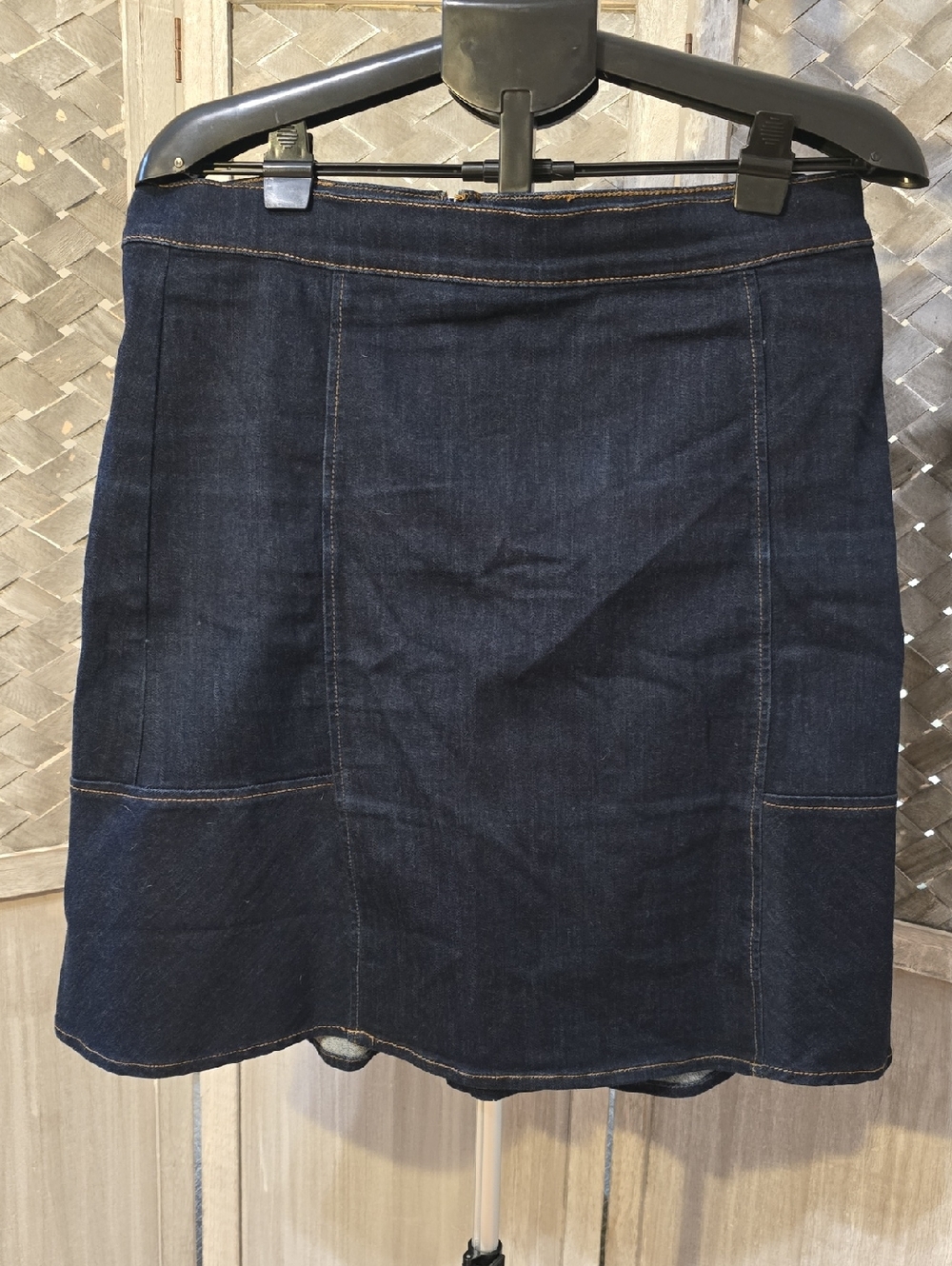 Ann Taylor Dark Indigo Denim A-Line Skirt